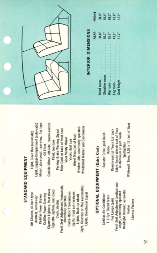 1956 Cadillac Salesmans Data Book Page 126